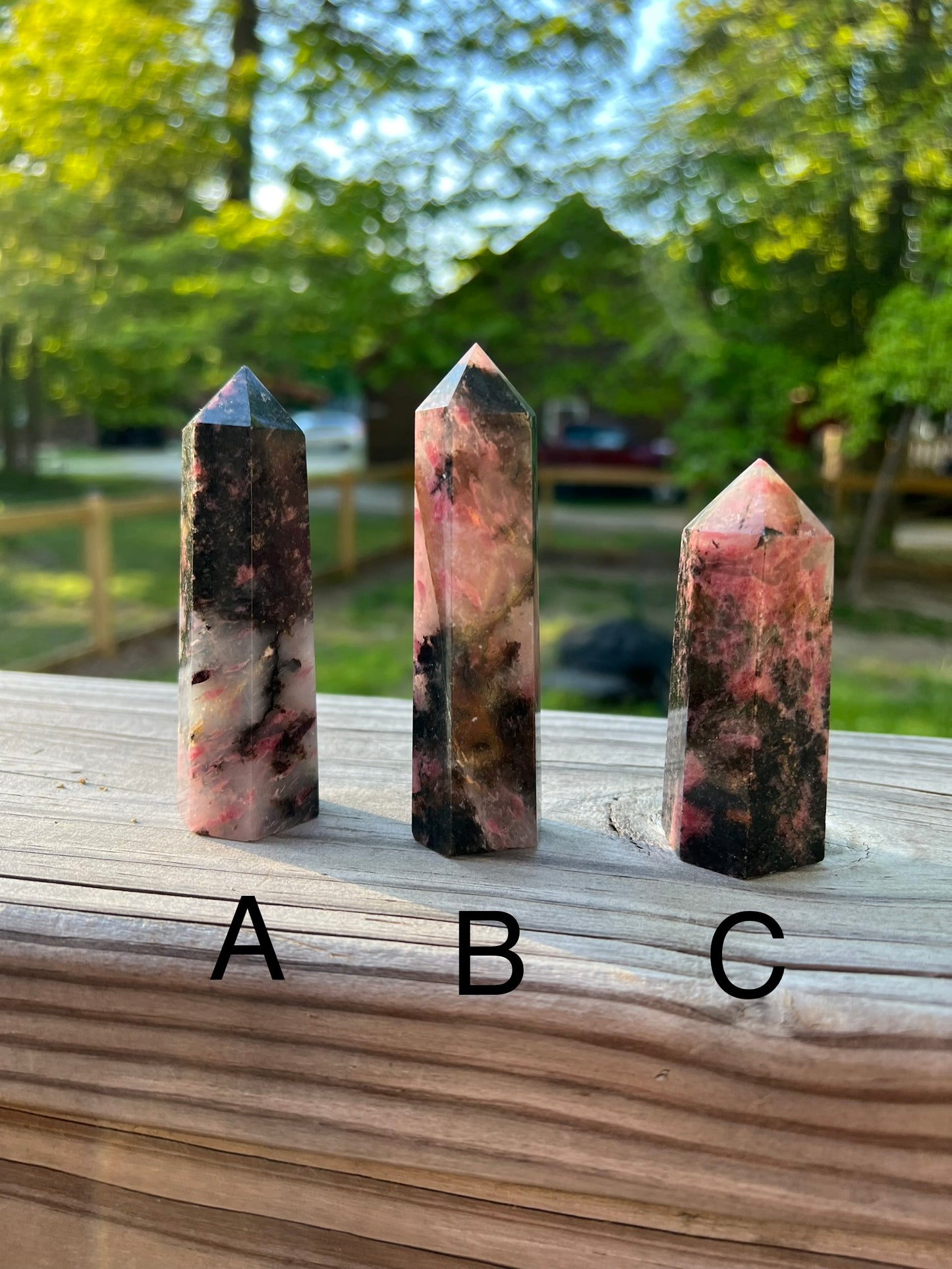 Rhodonite tower