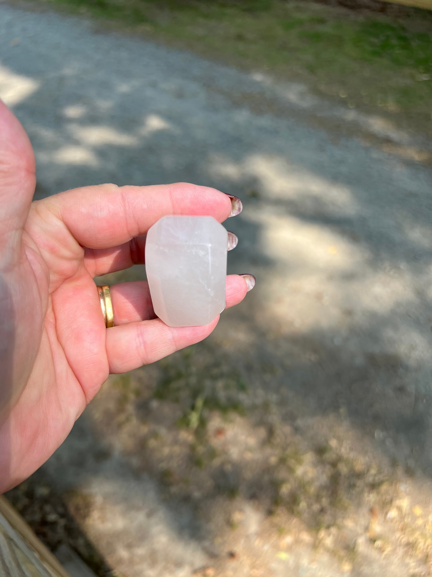 Clear Quartz Heart carving