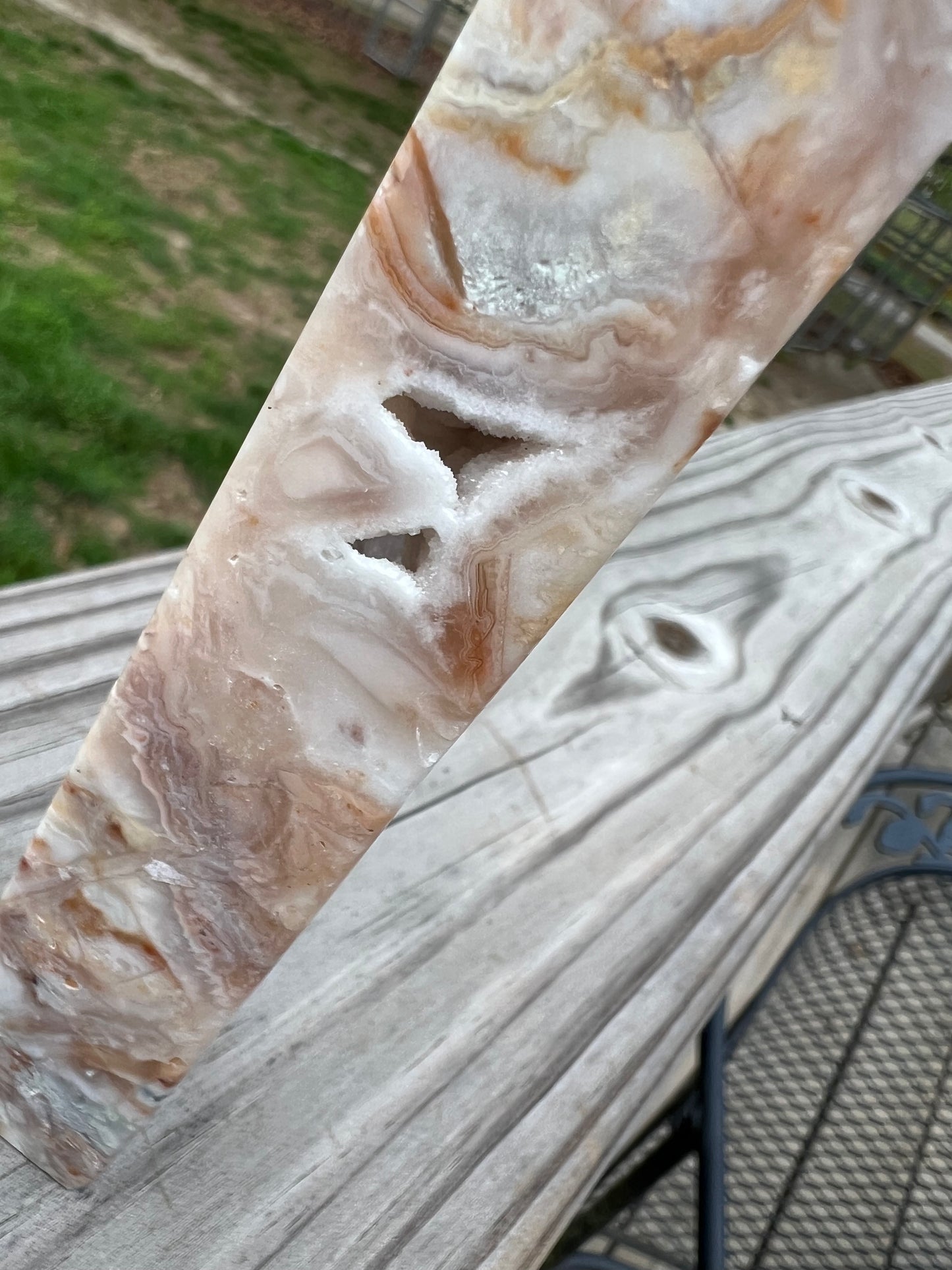 Crazy Lazy Agate Tower with Druzy