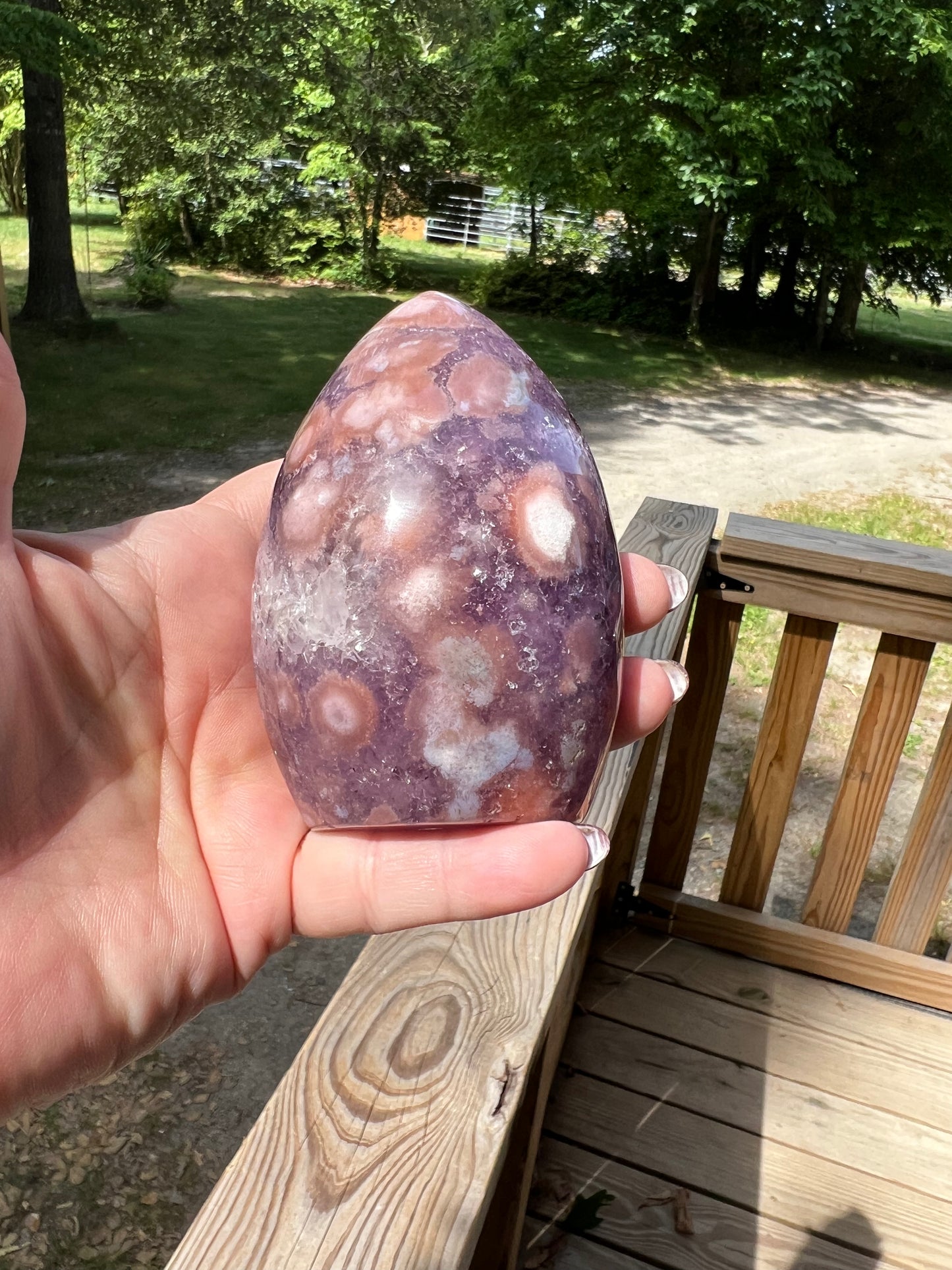 Pink Flower Amethyst Flame
