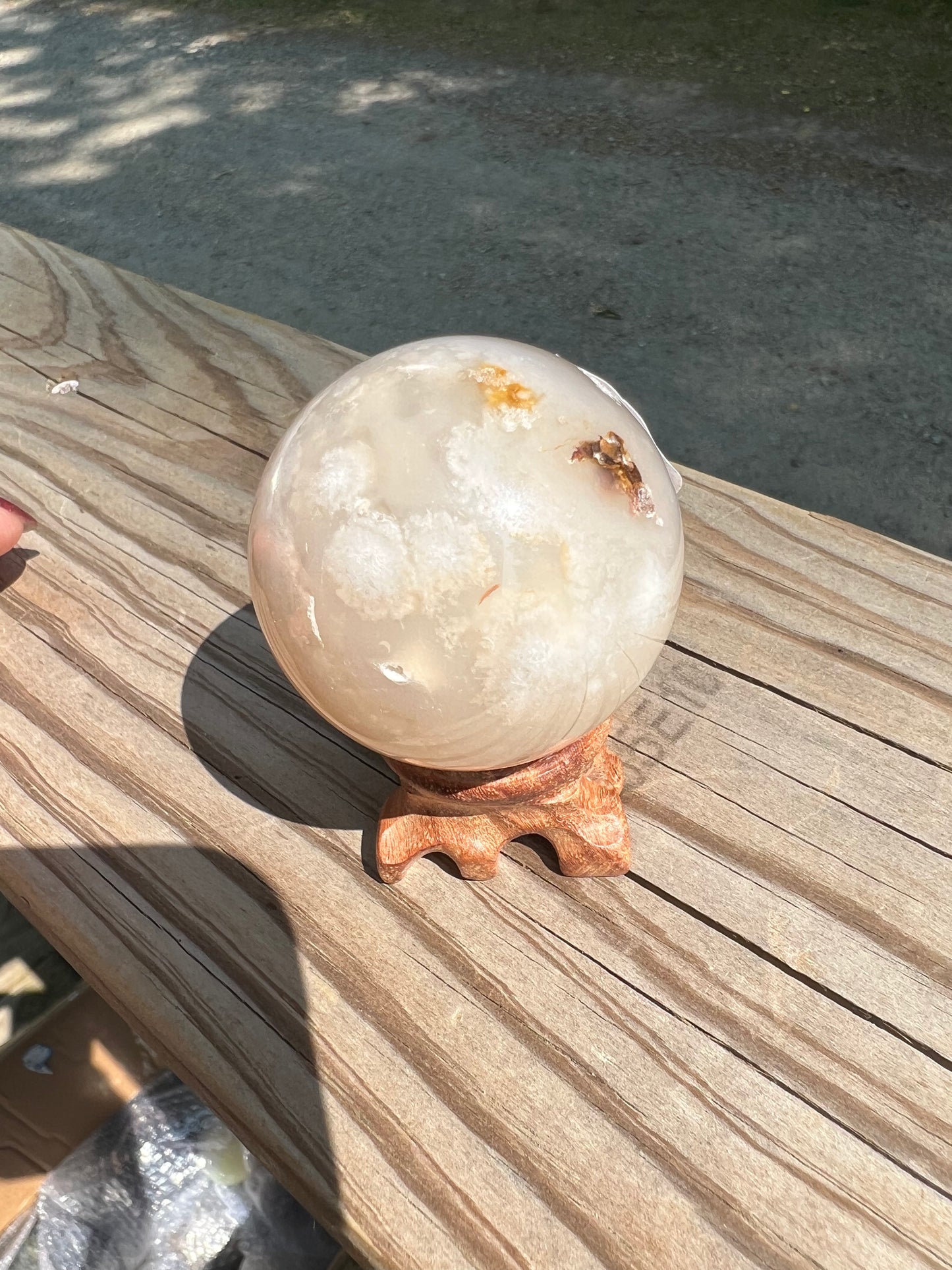 Flower Agate Sphere