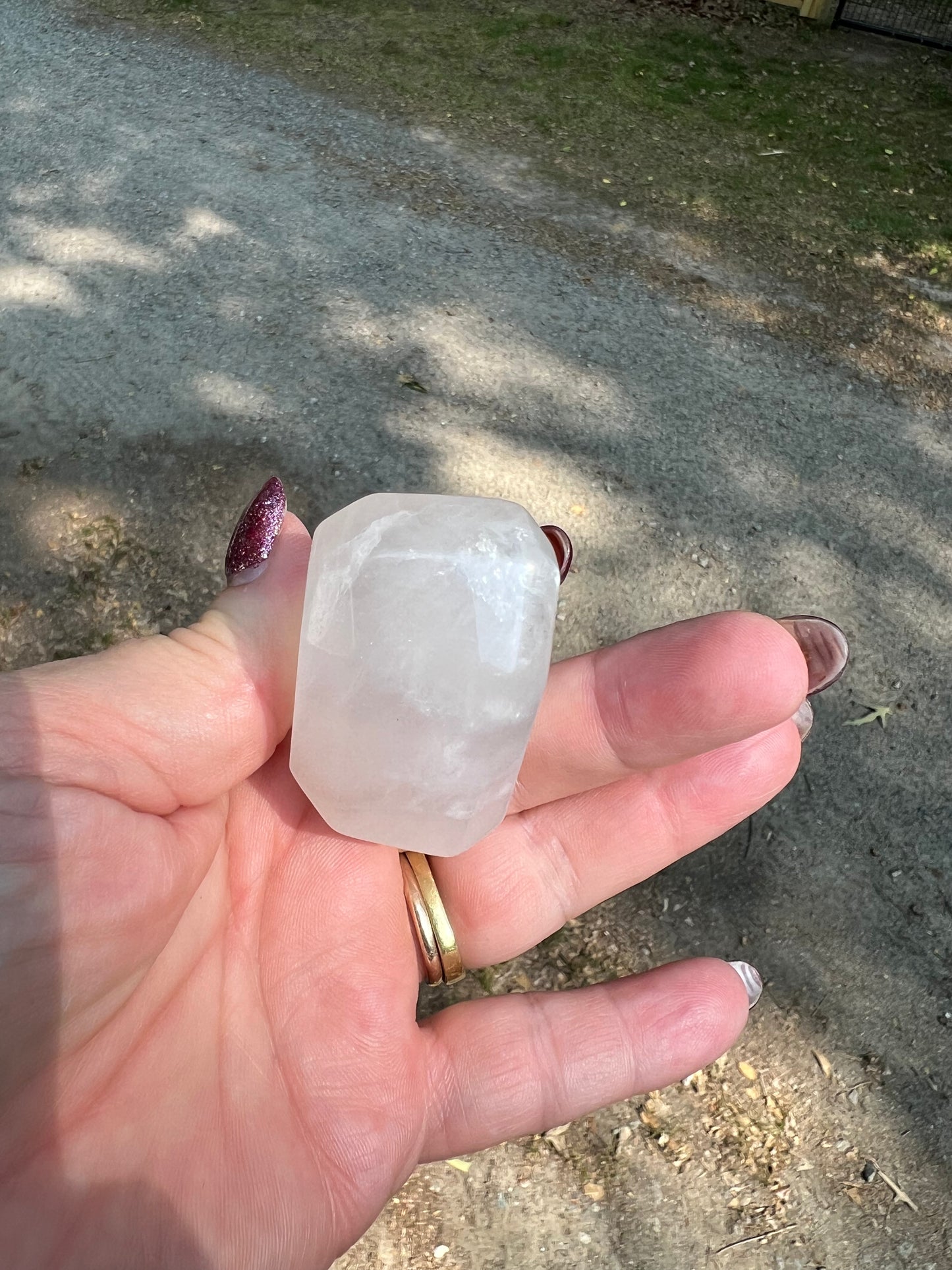 Clear Quartz Heart carving