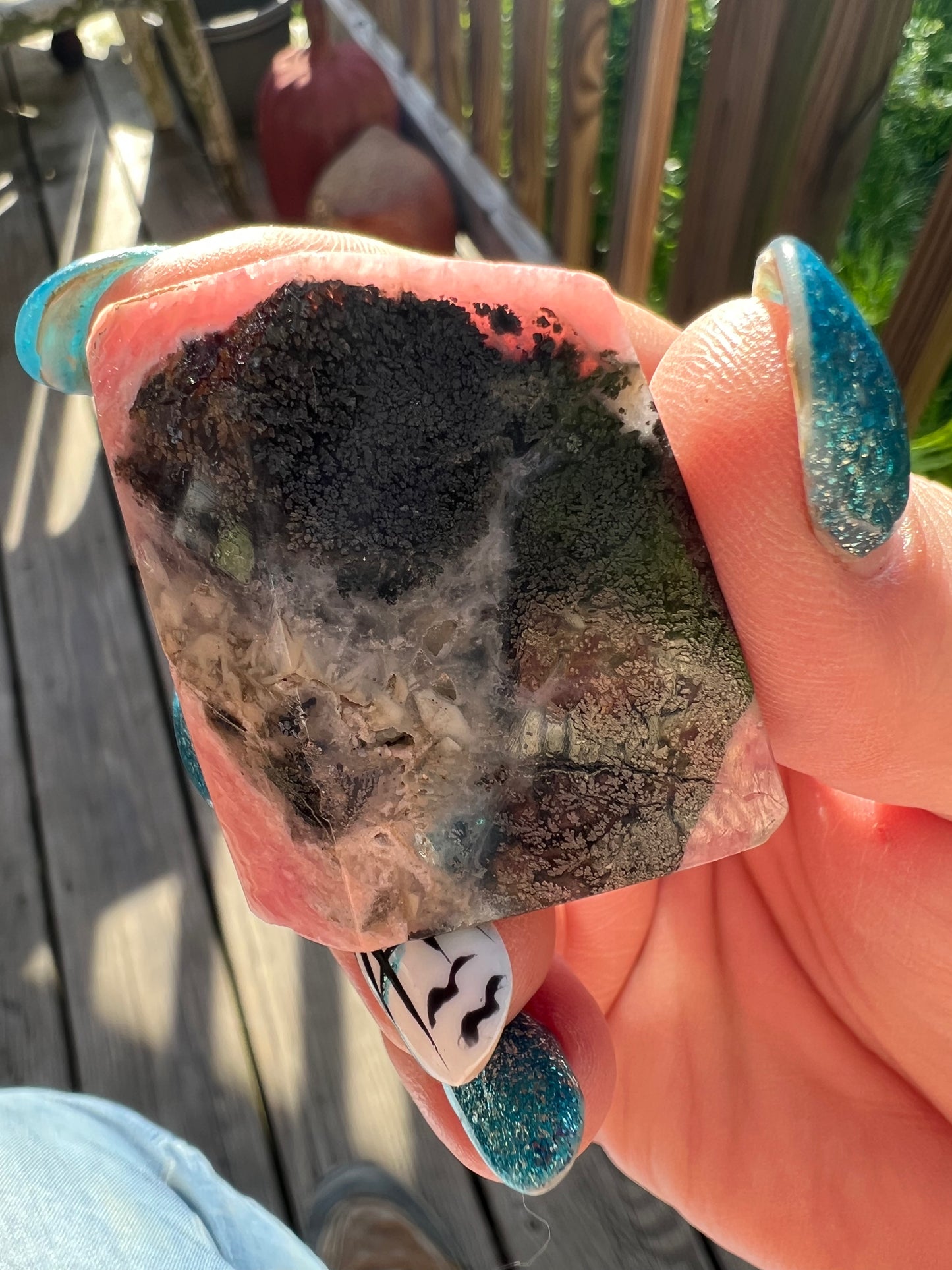 Rhodochrosite Free Form with Dentrites