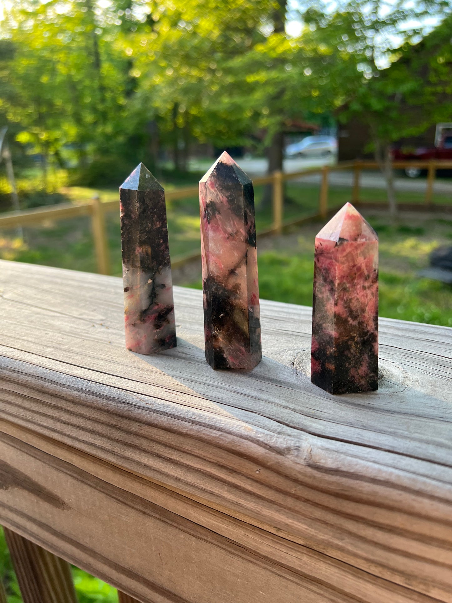 Rhodonite tower