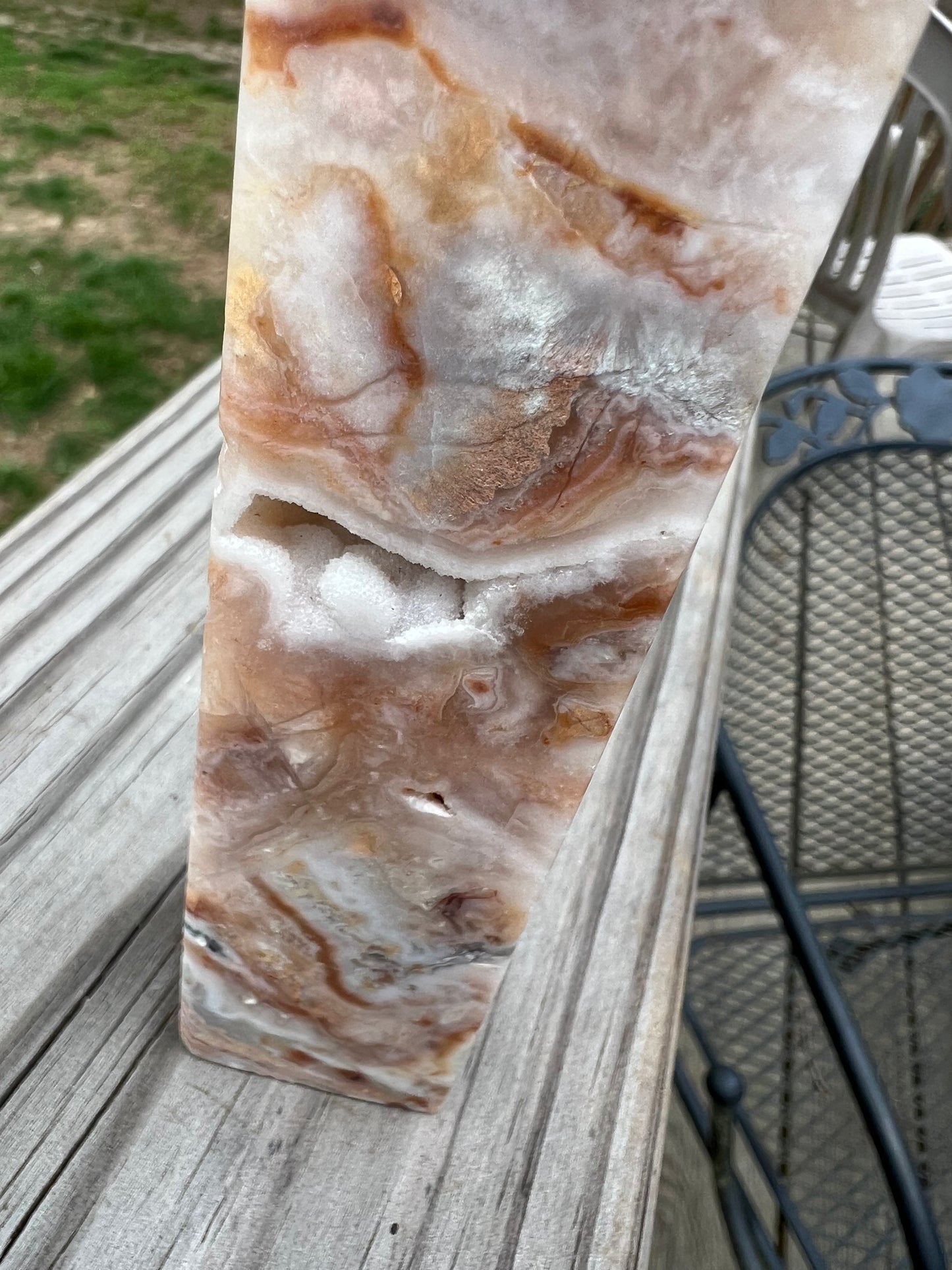 Crazy Lazy Agate Tower with Druzy