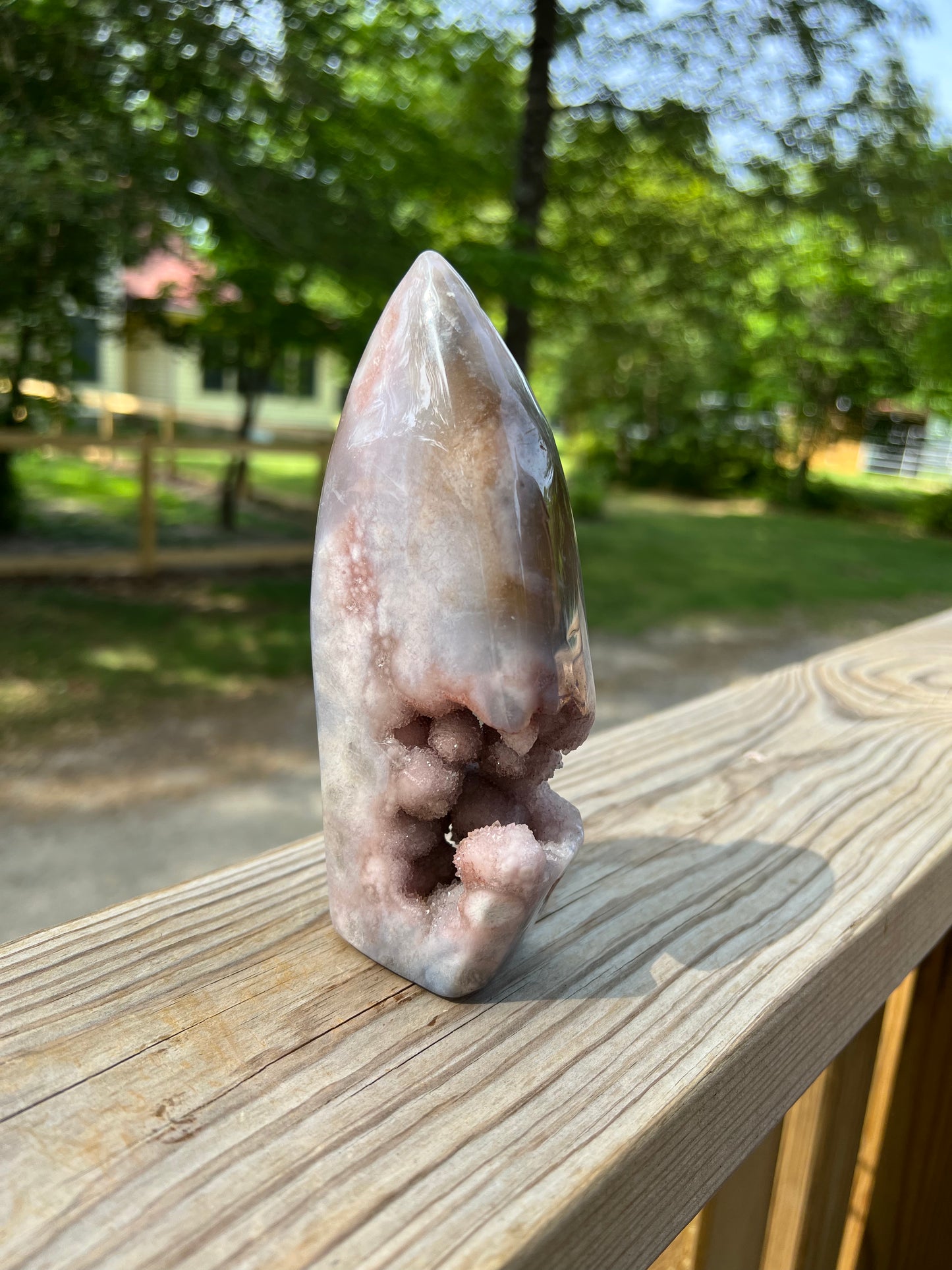 Pink Flower Amethyst Flame
