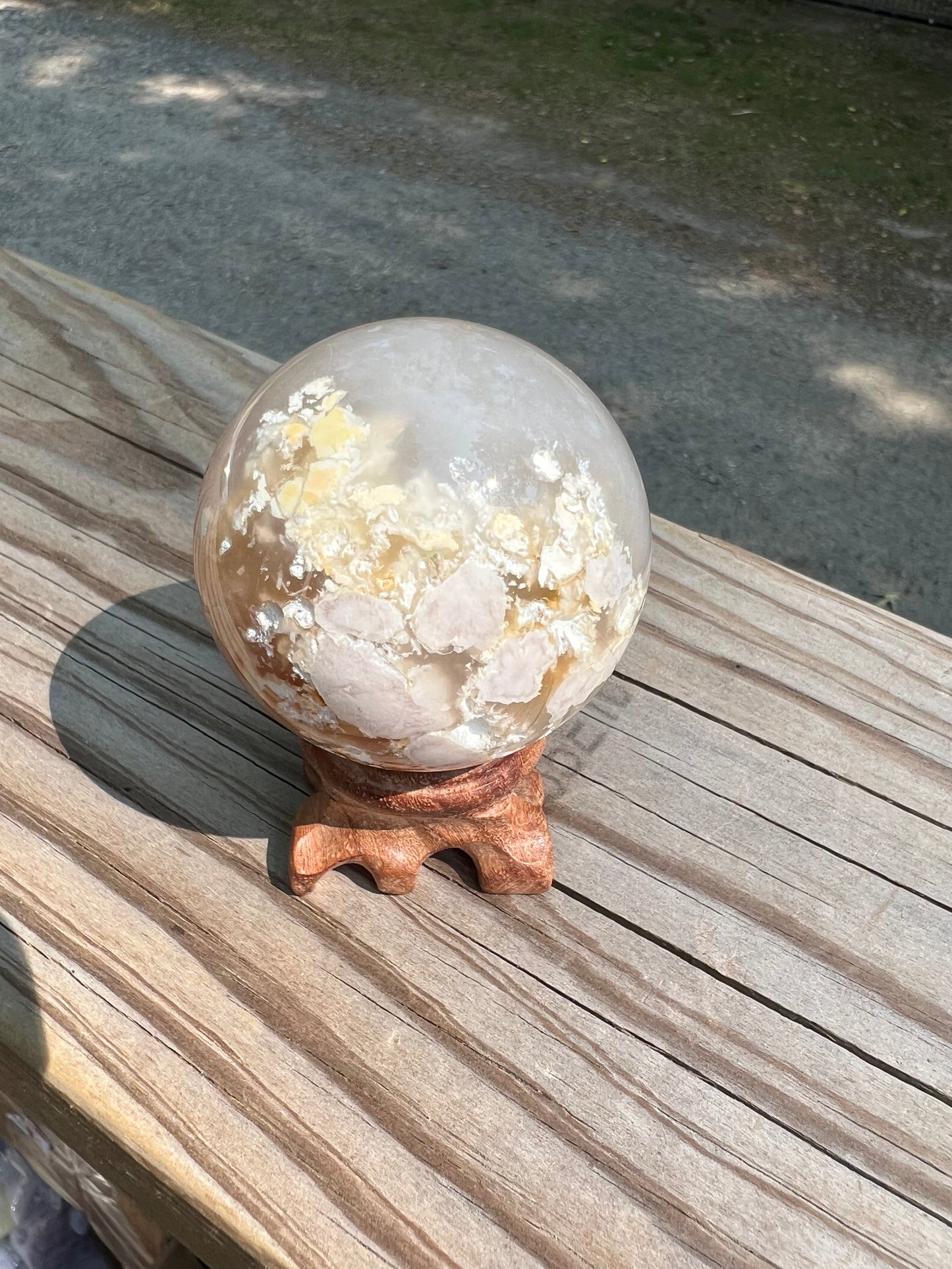 Flower Agate Sphere