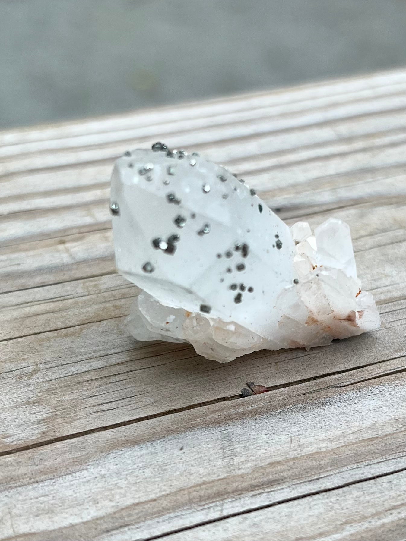 Clear Quartz Cluster with Pyrite