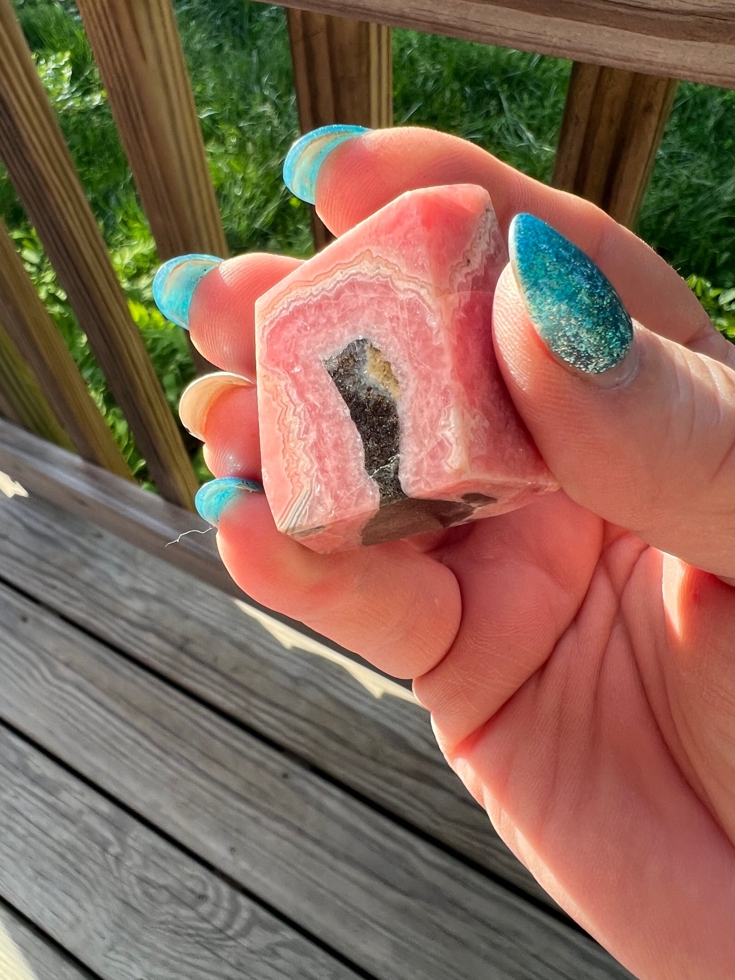 Rhodochrosite Free Form with Dentrites