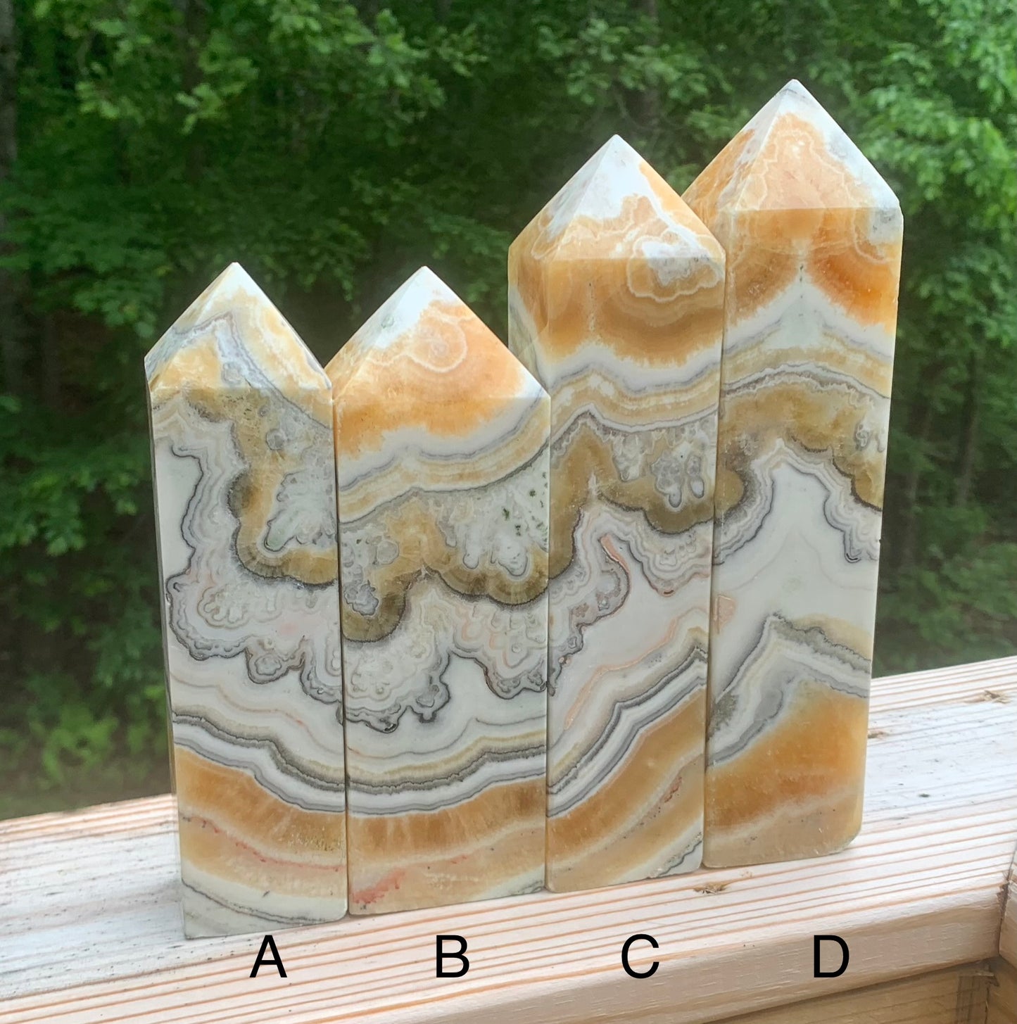Banded Yellow Calcite Towers