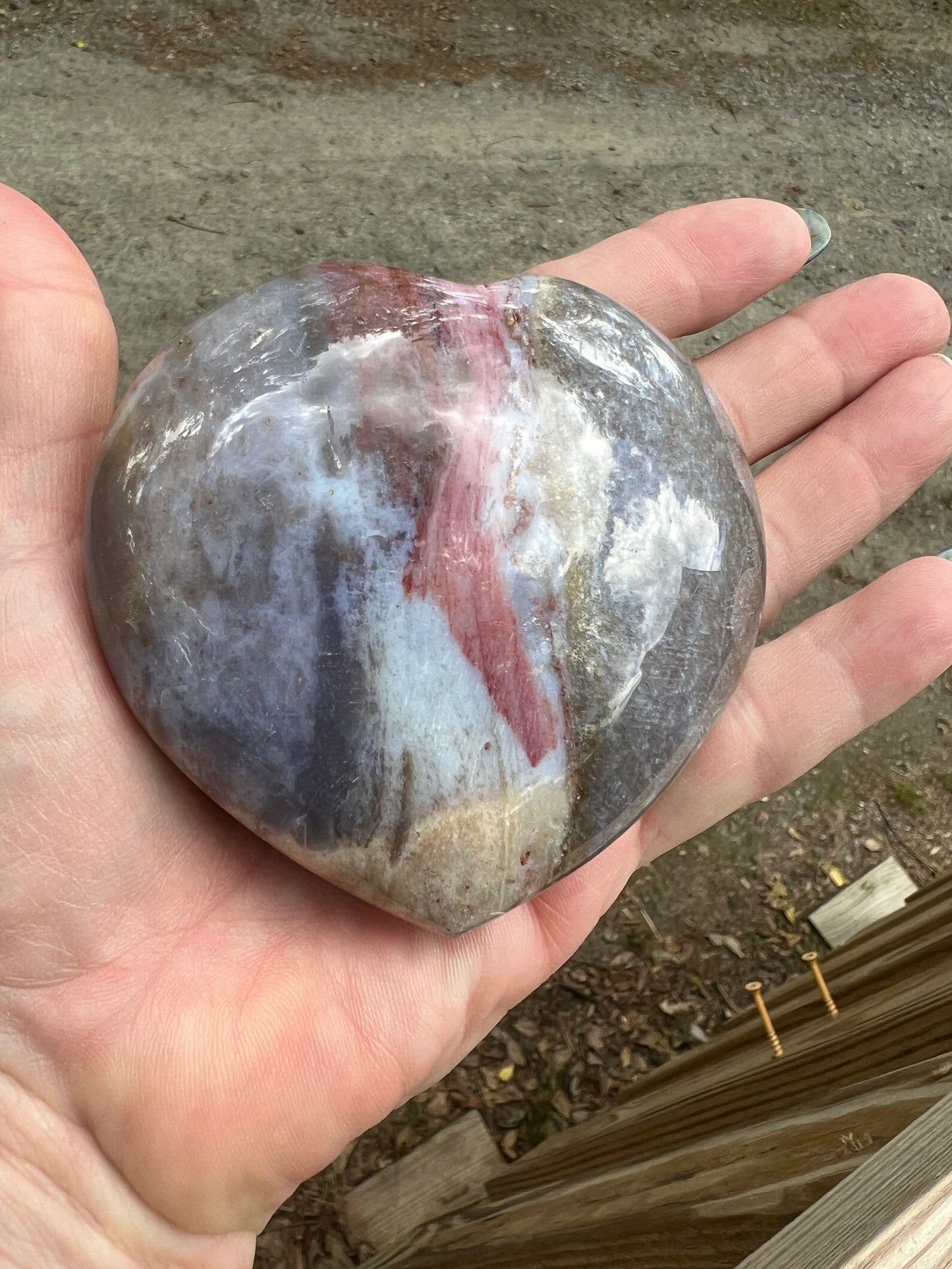 Chalcedony Jasper Heart