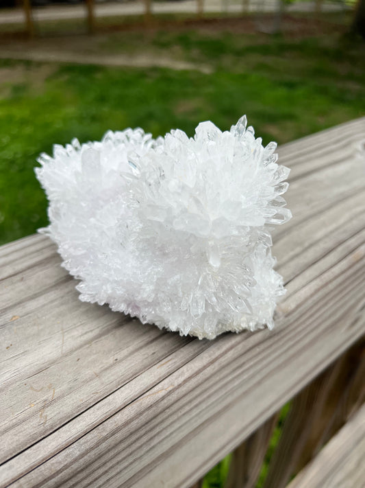 Clear Quartz Cluster with “flower clusters”, high quality