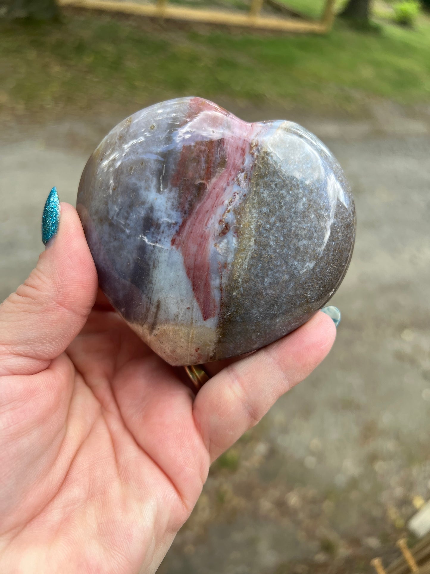 Chalcedony Jasper Heart
