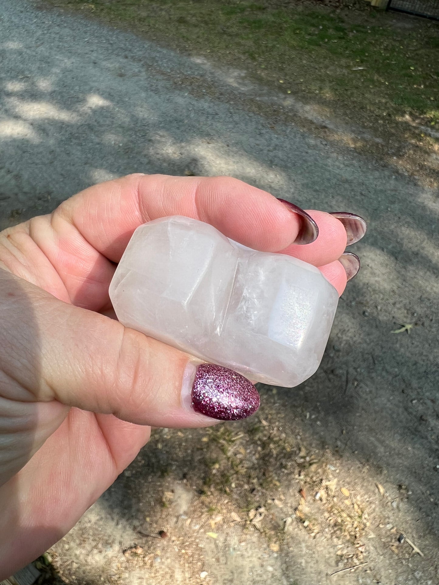Clear Quartz Heart carving