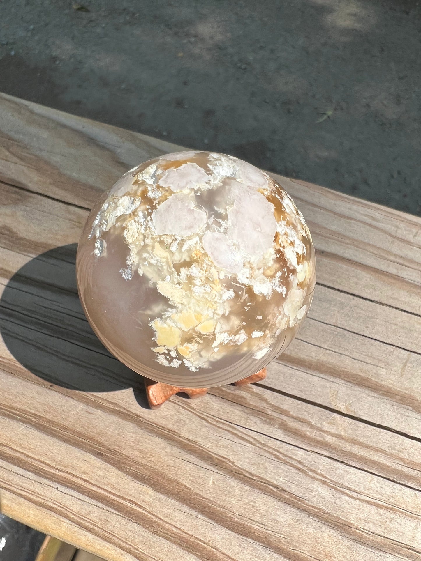 Flower Agate Sphere