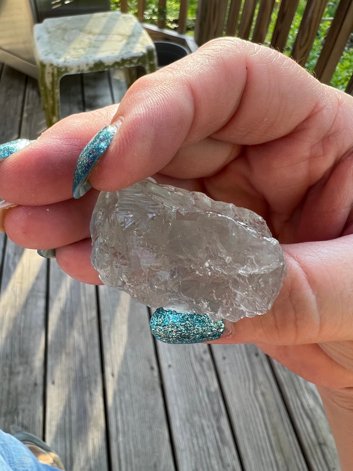 Raw Clear Green Fluorite