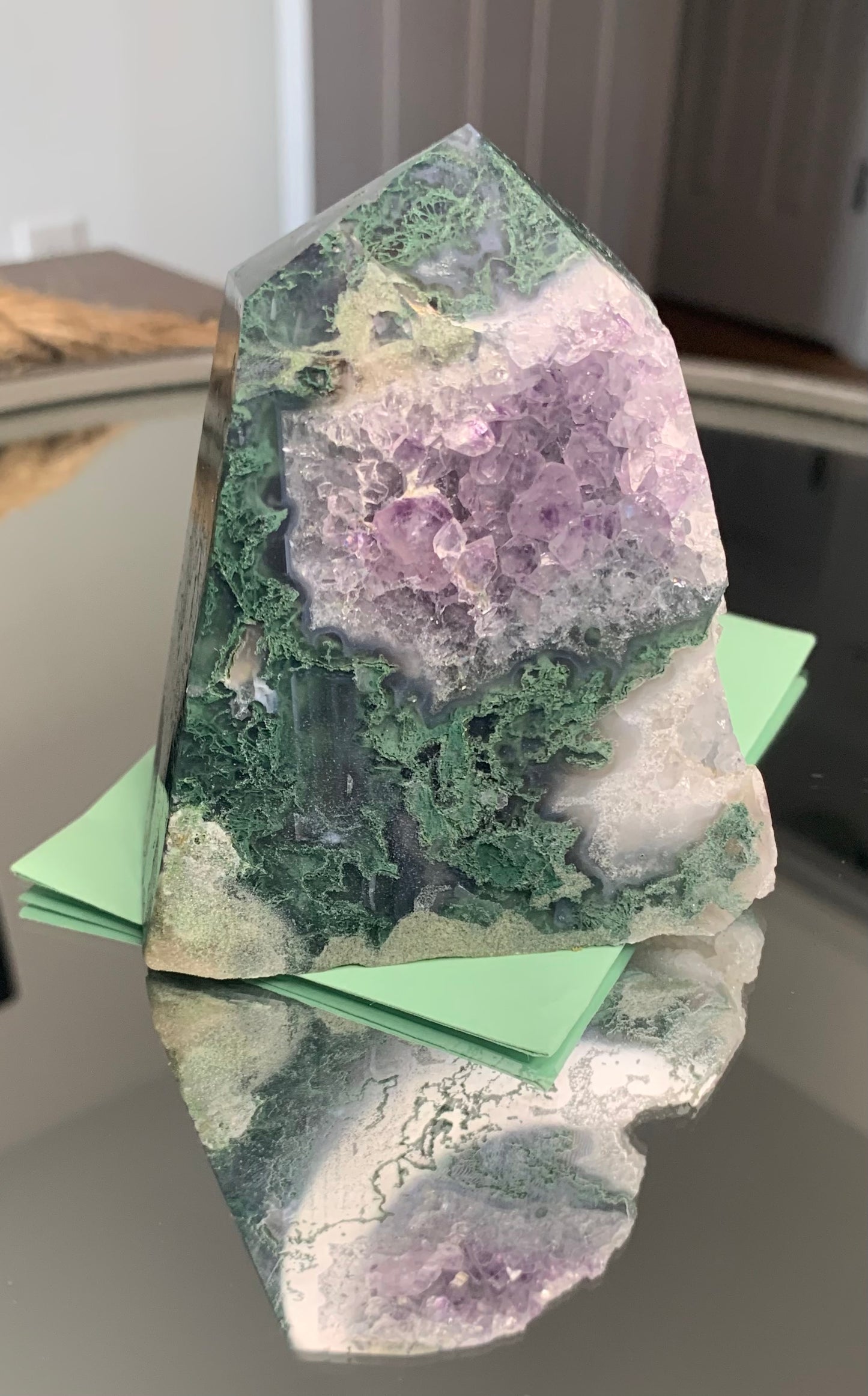 Amethyst Moss Agate - Chunky Green
