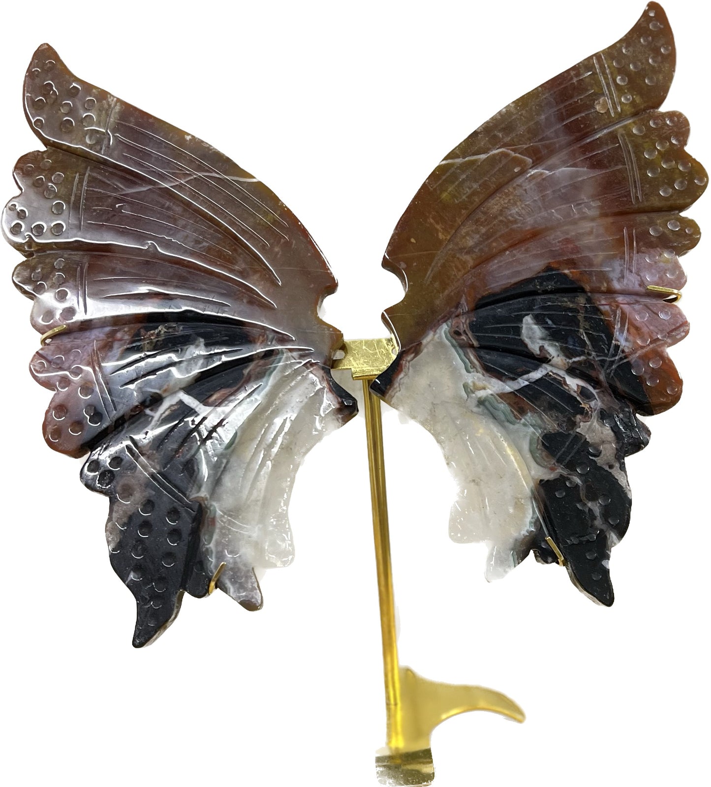 Chalcedony Jasper carved Wings