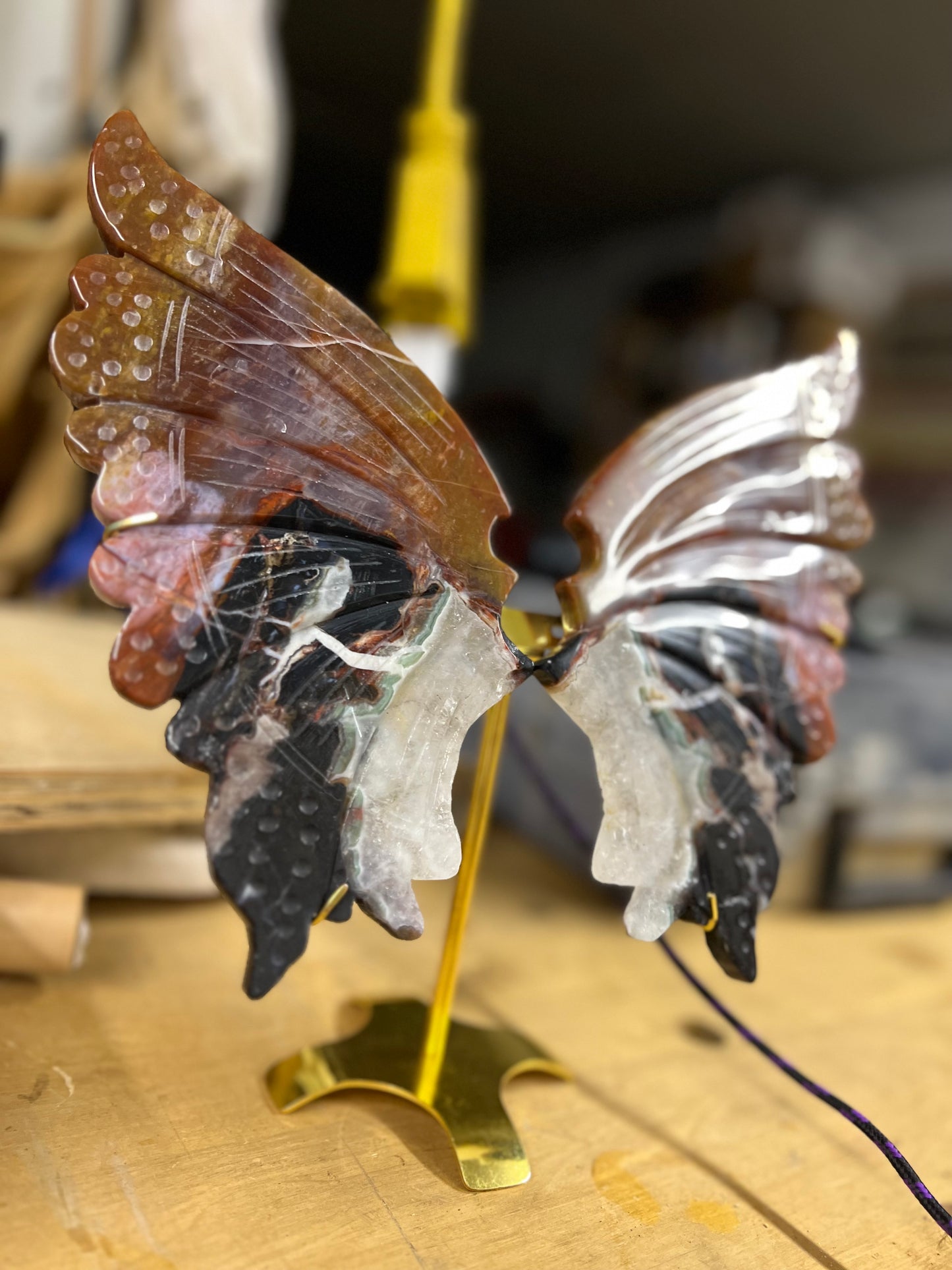 Chalcedony Jasper carved Wings