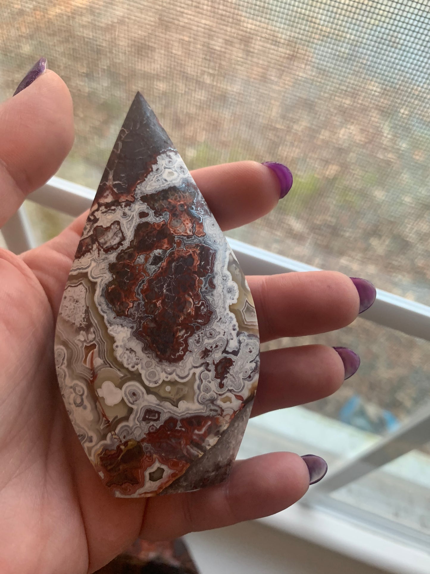 Mexican Lace Agate - Teardrop