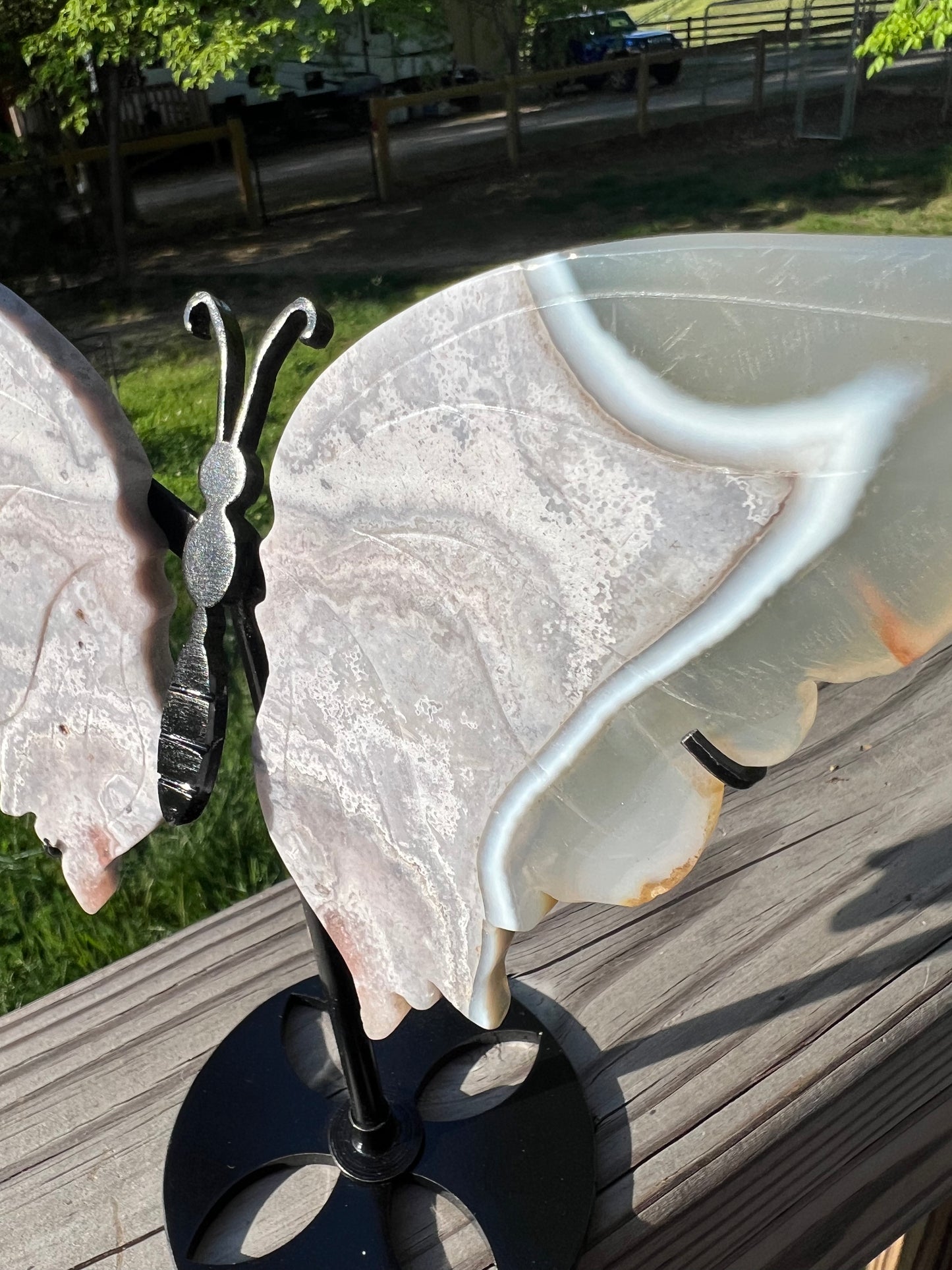 Chalcedony, Pink Agate butterfly wings