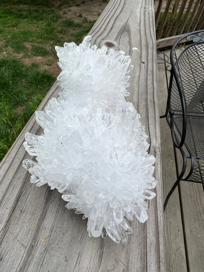 Clear Quartz Cluster with “flower clusters”, high quality