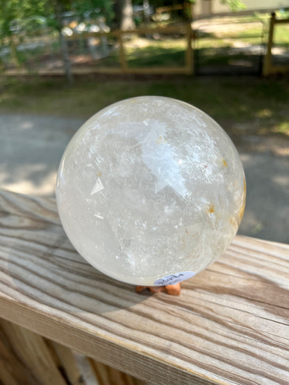 Clear Quartz Sphere with touch of Golden Healer! XXLarge