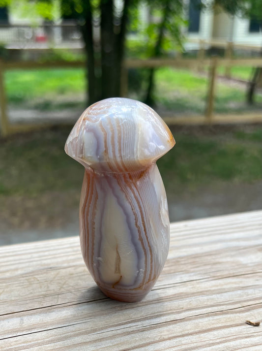 Mushroom Carving, Agate, Imperfect