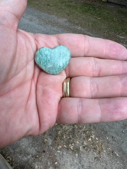 Amazonite mini Heart Carving