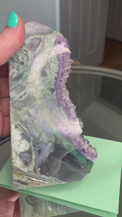 Amethyst Moss Agate Towers - Large Purple